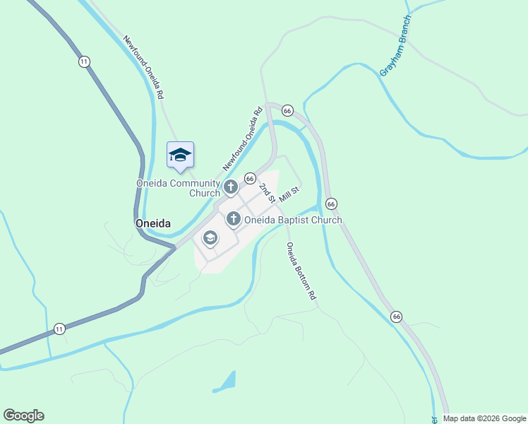 map of restaurants, bars, coffee shops, grocery stores, and more near 145 Orchard Street in Oneida