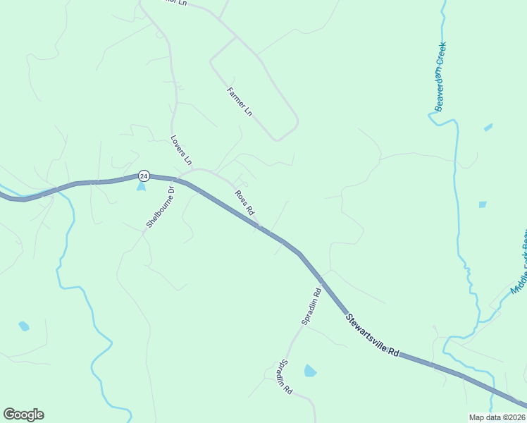 map of restaurants, bars, coffee shops, grocery stores, and more near 13059 Stewartsville Road in Vinton