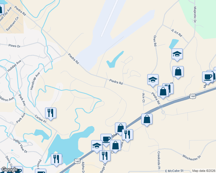 map of restaurants, bars, coffee shops, grocery stores, and more near 18 East Golf Place in Pagosa Springs