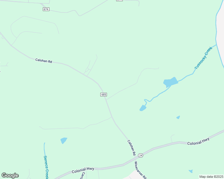 map of restaurants, bars, coffee shops, grocery stores, and more near 601 Calohan Road in Rustburg