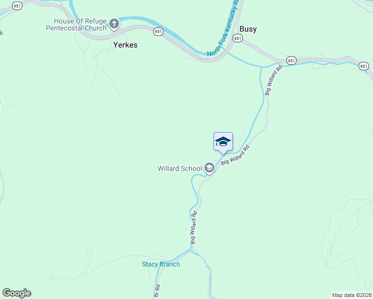 map of restaurants, bars, coffee shops, grocery stores, and more near 617 Big Willard Road in Busy