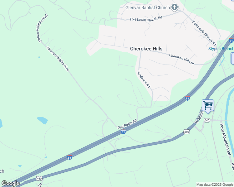 map of restaurants, bars, coffee shops, grocery stores, and more near 4975 Dan Robin Road in Salem