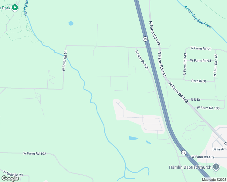map of restaurants, bars, coffee shops, grocery stores, and more near 4001 North Farm Road 137 in Springfield