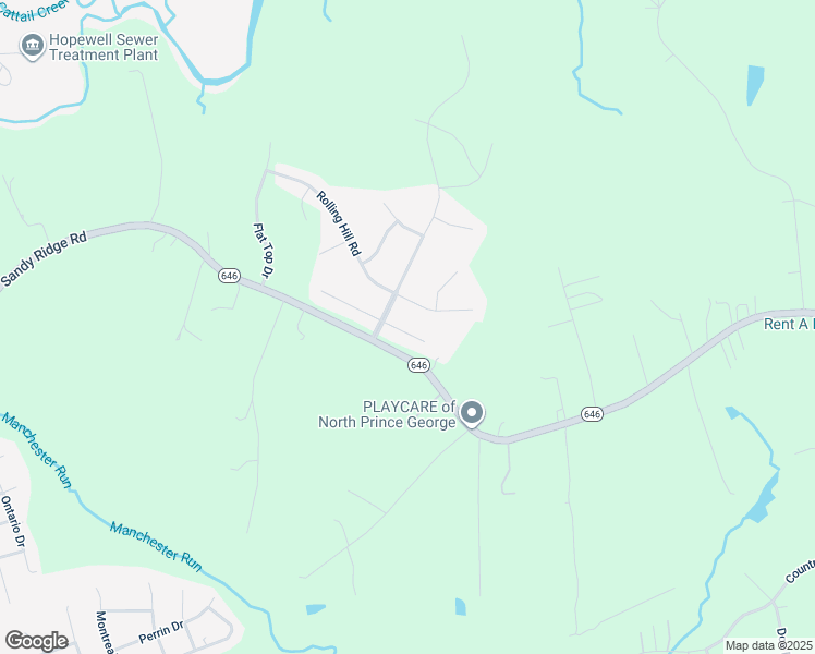 map of restaurants, bars, coffee shops, grocery stores, and more near 7760 Lynn Creek Drive in Hopewell