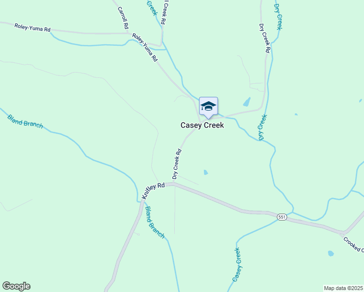 map of restaurants, bars, coffee shops, grocery stores, and more near Dry Creek Road in Columbia