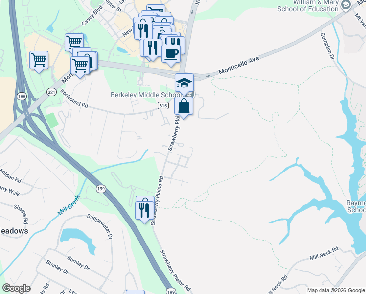 map of restaurants, bars, coffee shops, grocery stores, and more near 115-117 Lillie Street in Williamsburg