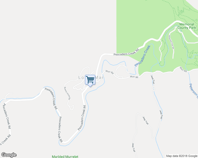 map of restaurants, bars, coffee shops, grocery stores, and more near 39 Wurr Road in Loma Mar