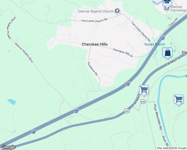 map of restaurants, bars, coffee shops, grocery stores, and more near 5401-5403 Sundance Rd in Salem