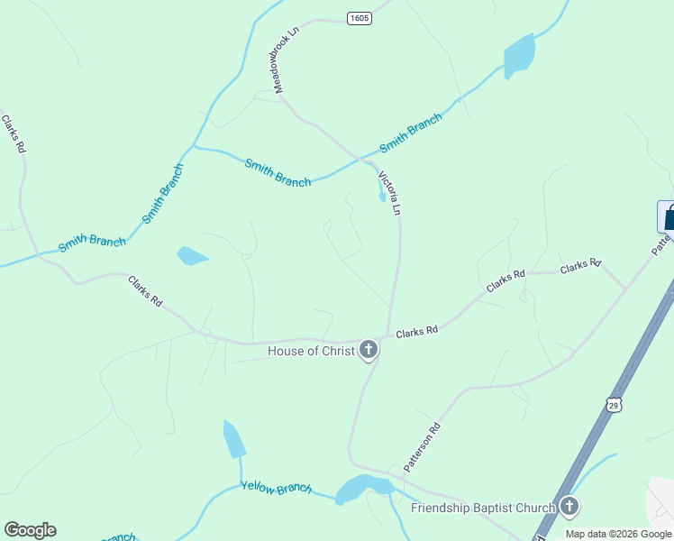 map of restaurants, bars, coffee shops, grocery stores, and more near 218 Trail Lane in Rustburg
