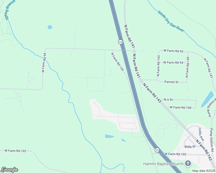 map of restaurants, bars, coffee shops, grocery stores, and more near 4001-4049 North Farm Road 137 in Springfield