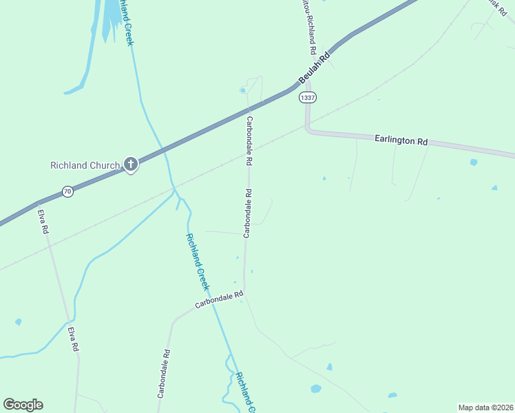 map of restaurants, bars, coffee shops, grocery stores, and more near Carbondale Road in Madisonville