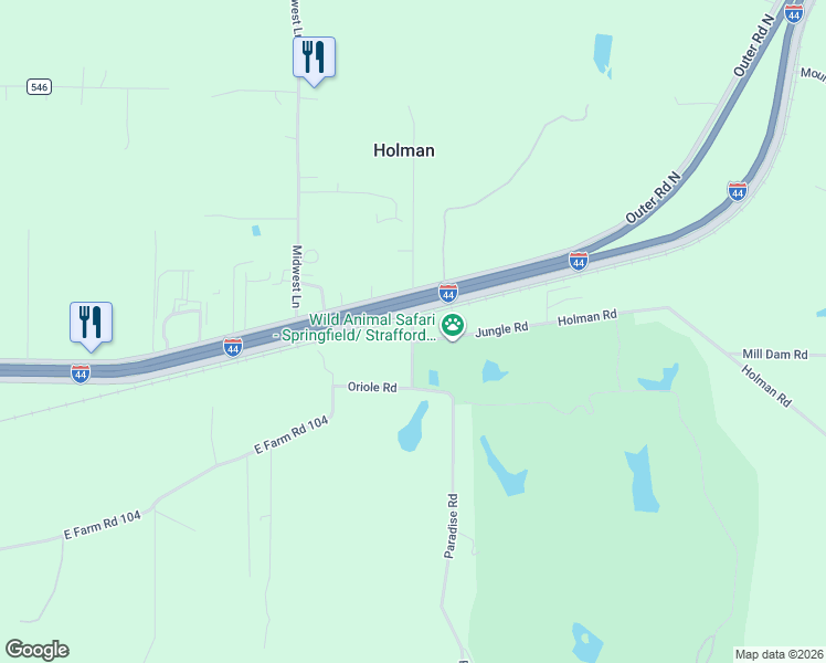map of restaurants, bars, coffee shops, grocery stores, and more near 64 Paradise Road in Strafford