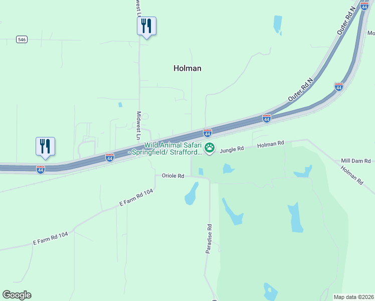 map of restaurants, bars, coffee shops, grocery stores, and more near 64 Paradise Road in Strafford