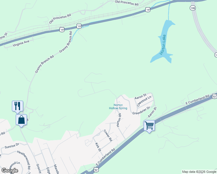 map of restaurants, bars, coffee shops, grocery stores, and more near 13 Oxenford Rd in Bluefield