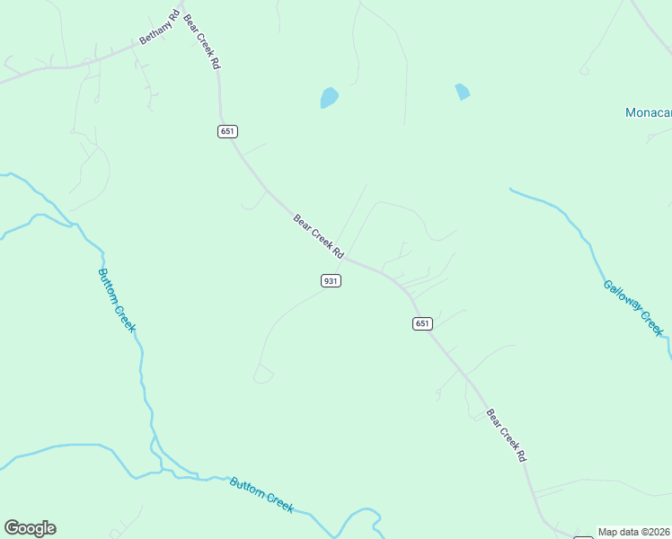 map of restaurants, bars, coffee shops, grocery stores, and more near 2034 Bear Creek Road in Rustburg