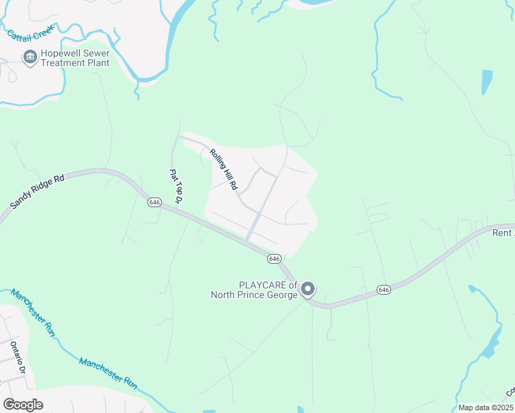 map of restaurants, bars, coffee shops, grocery stores, and more near 7628 Rolling Hill Road in Hopewell