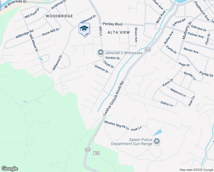map of restaurants, bars, coffee shops, grocery stores, and more near 2618 Ellison Avenue in Salem
