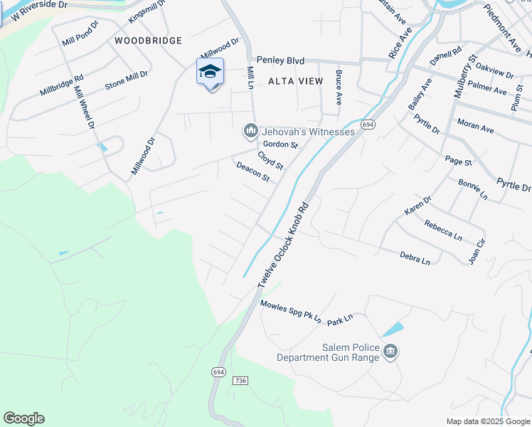 map of restaurants, bars, coffee shops, grocery stores, and more near 2618 Ellison Avenue in Salem