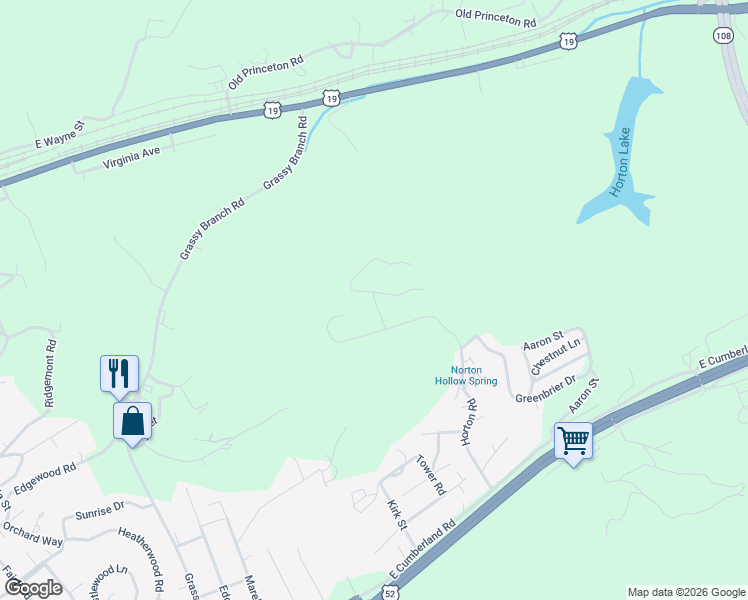 map of restaurants, bars, coffee shops, grocery stores, and more near in Bluefield