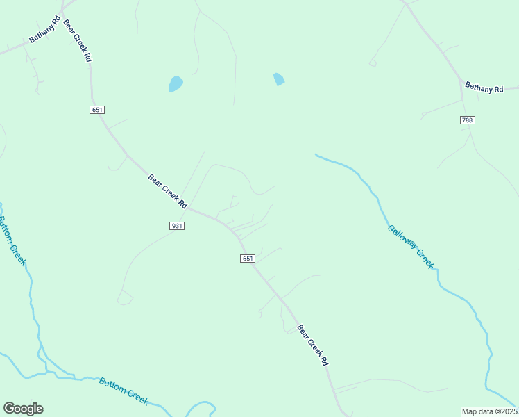 map of restaurants, bars, coffee shops, grocery stores, and more near 1670 Bear Creek Road in Rustburg