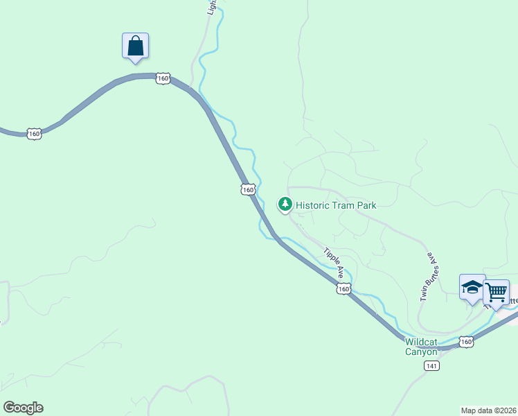 map of restaurants, bars, coffee shops, grocery stores, and more near 18937 U.S. 160 in Durango