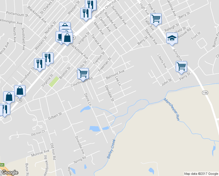 map of restaurants, bars, coffee shops, grocery stores, and more near 3209 Davison Avenue in Hopewell