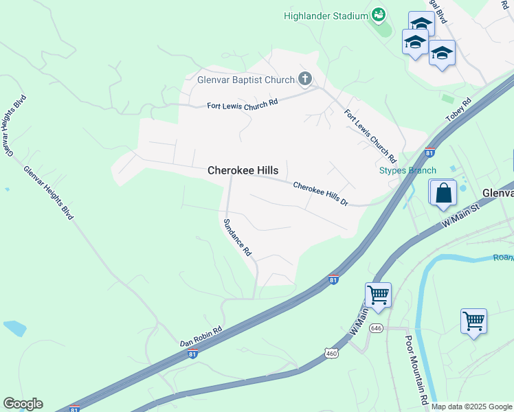 map of restaurants, bars, coffee shops, grocery stores, and more near 4978 Warrior Drive in Salem