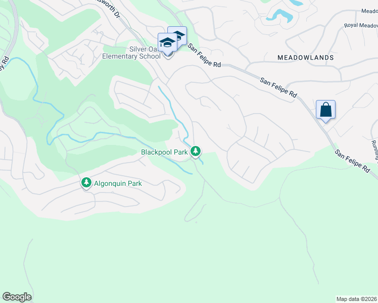 map of restaurants, bars, coffee shops, grocery stores, and more near 6035 Assisi Court in San Jose