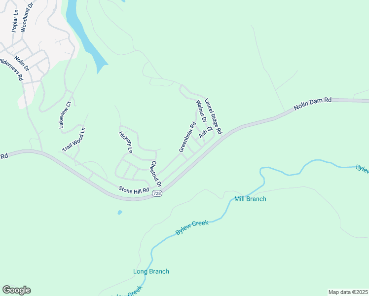 map of restaurants, bars, coffee shops, grocery stores, and more near Green Briar Road in Edmonson