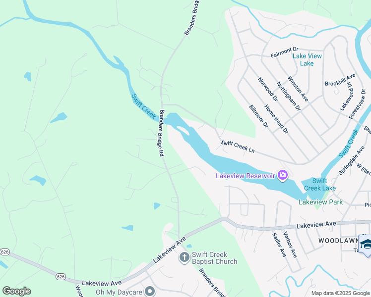 map of restaurants, bars, coffee shops, grocery stores, and more near 18003 Branders Bridge Road in Colonial Heights