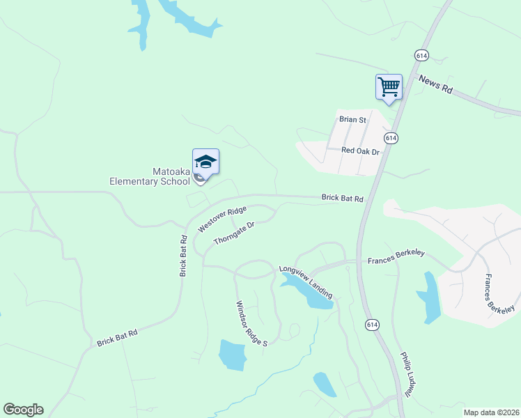 map of restaurants, bars, coffee shops, grocery stores, and more near 3319 Westover Ridge in Williamsburg