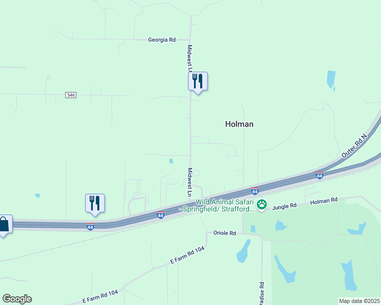 map of restaurants, bars, coffee shops, grocery stores, and more near 305-331 Midwest Lane in Strafford