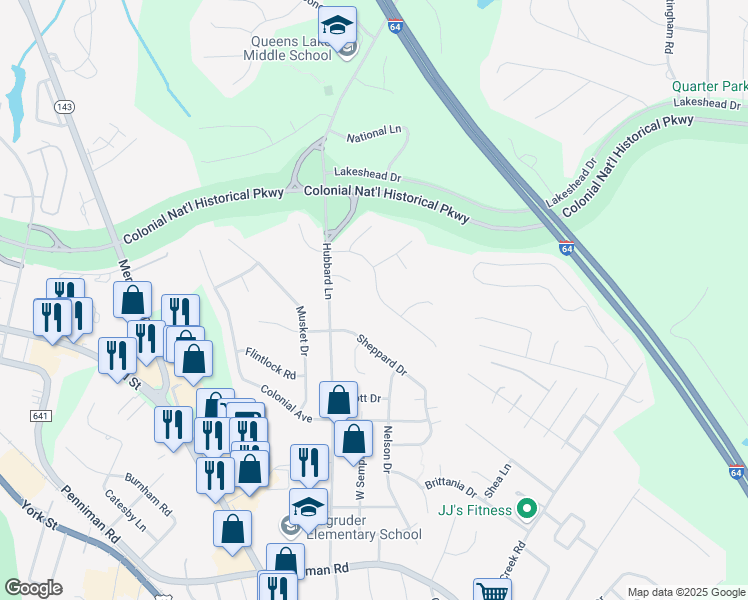 map of restaurants, bars, coffee shops, grocery stores, and more near 308 Cobble Stone in Williamsburg