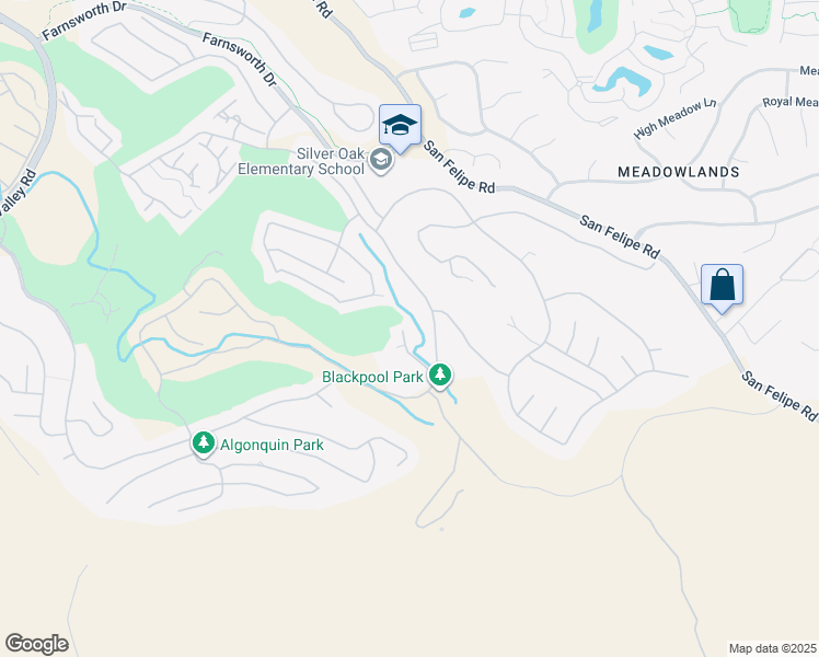 map of restaurants, bars, coffee shops, grocery stores, and more near 5869 Assisi Court in San Jose
