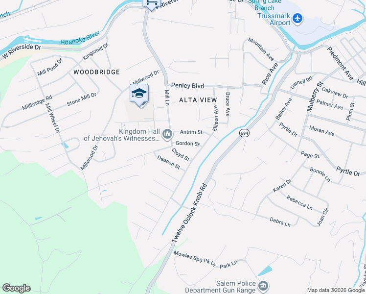 map of restaurants, bars, coffee shops, grocery stores, and more near 1436 Gordon Street in Salem