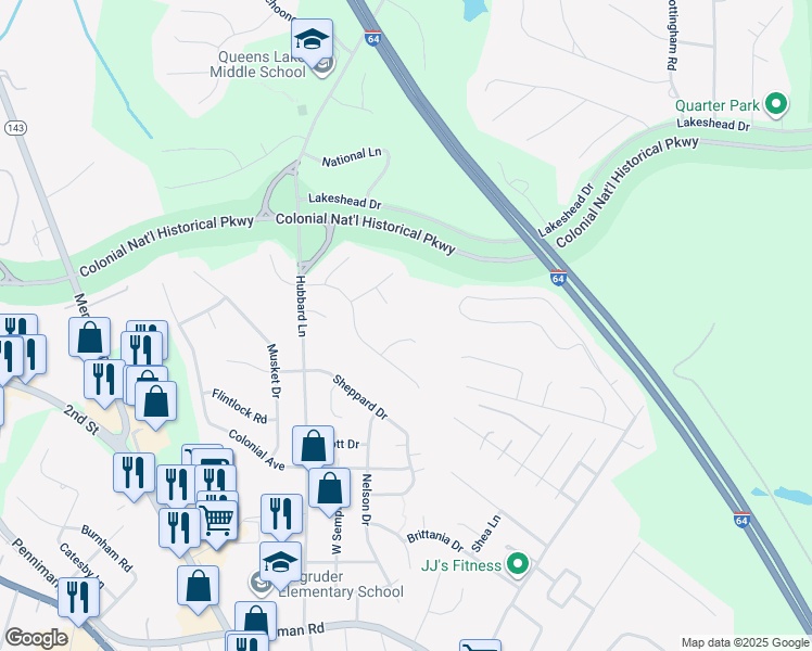 map of restaurants, bars, coffee shops, grocery stores, and more near 109 Copperfield in Williamsburg