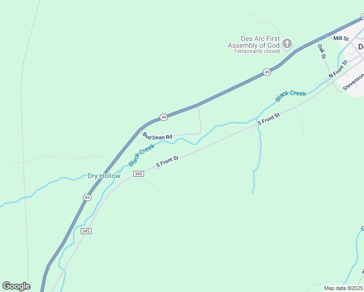 map of restaurants, bars, coffee shops, grocery stores, and more near 194 County Road 156 in Des Arc