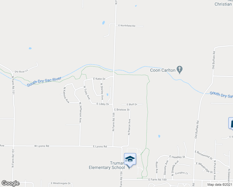 map of restaurants, bars, coffee shops, grocery stores, and more near 4386 North Farm Road 159 in Springfield