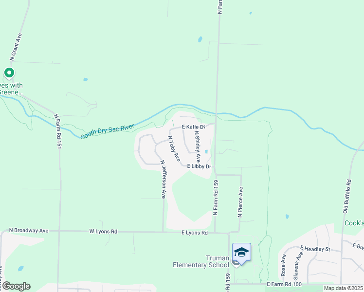 map of restaurants, bars, coffee shops, grocery stores, and more near 4415 Gladys Avenue in Springfield
