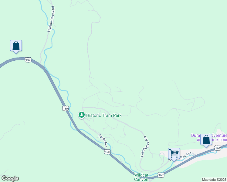 map of restaurants, bars, coffee shops, grocery stores, and more near in Durango