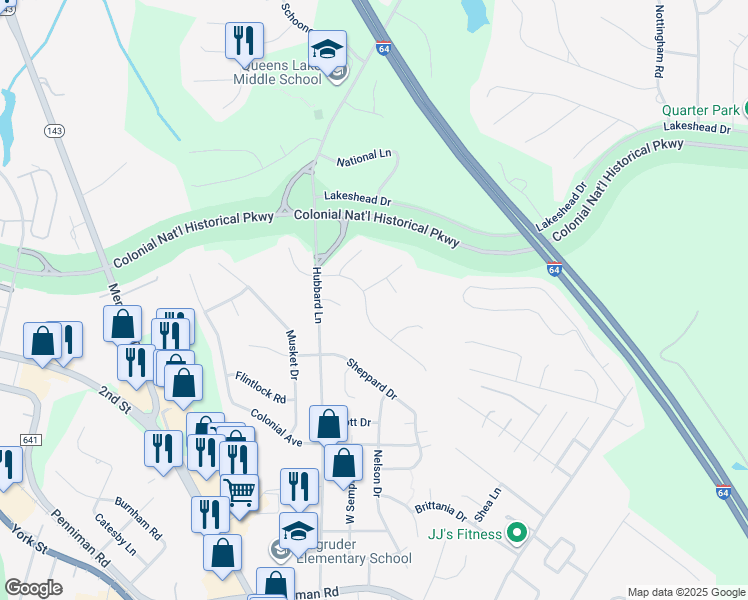 map of restaurants, bars, coffee shops, grocery stores, and more near 303 Cobble Stone in Williamsburg