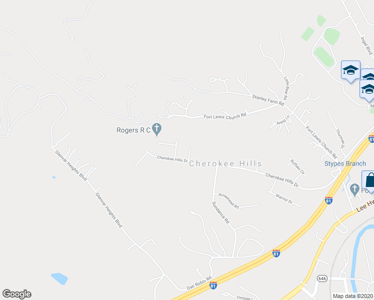 map of restaurants, bars, coffee shops, grocery stores, and more near 5318 Canoe Circle in Salem