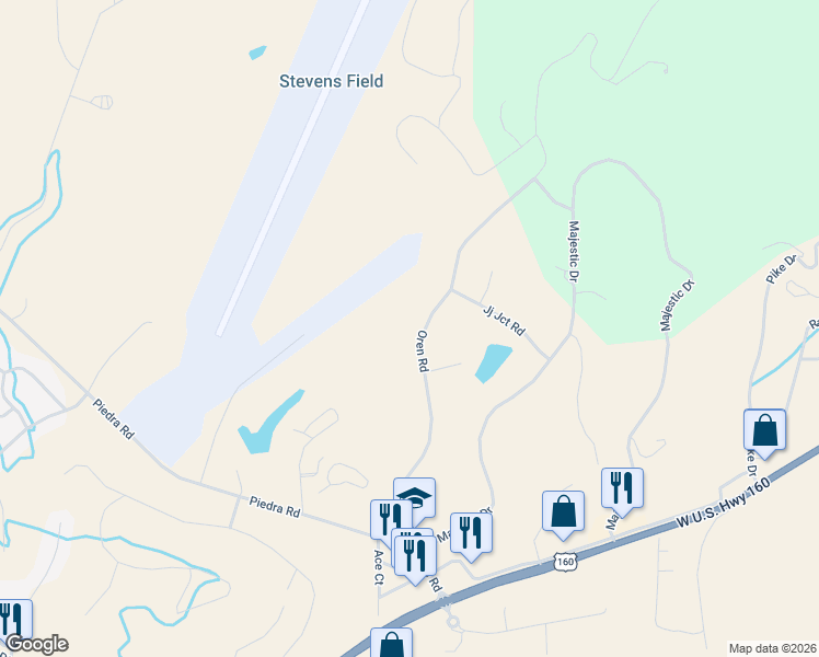 map of restaurants, bars, coffee shops, grocery stores, and more near 482 Oren Road in Pagosa Springs