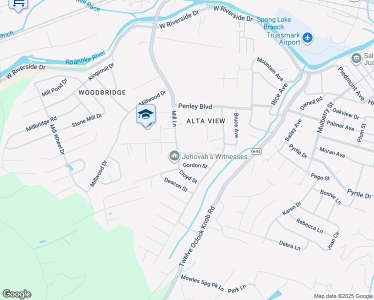 map of restaurants, bars, coffee shops, grocery stores, and more near 1461 Antrim Street in Salem