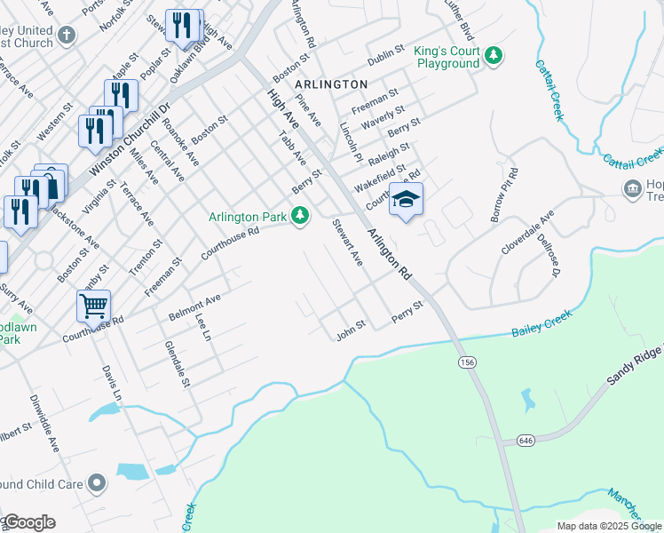 map of restaurants, bars, coffee shops, grocery stores, and more near 1816 Liberty Avenue in Hopewell