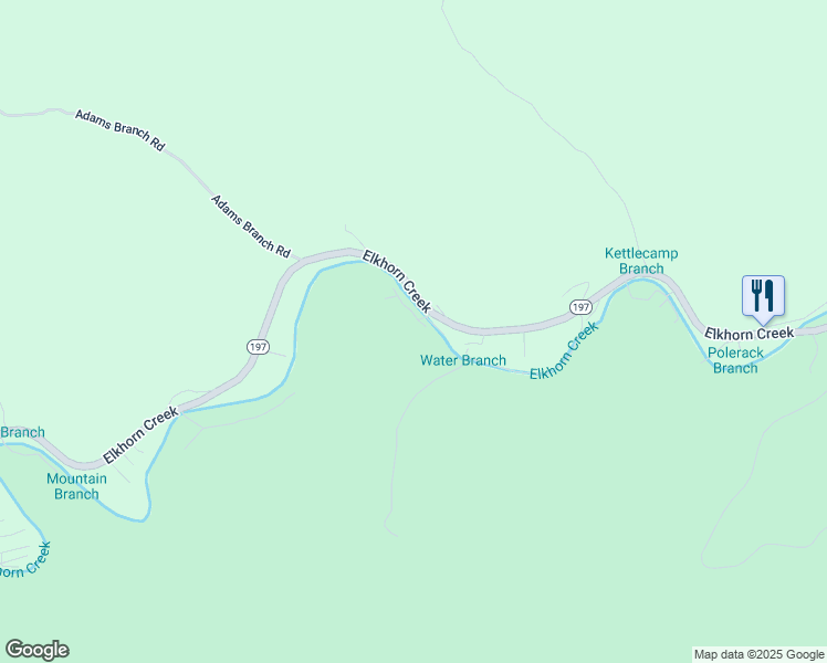 map of restaurants, bars, coffee shops, grocery stores, and more near 3555 Elkhorn Creek in Elkhorn City