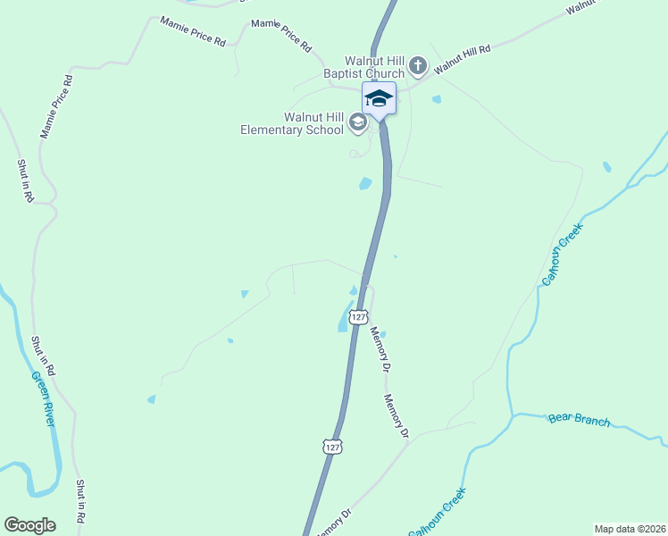 map of restaurants, bars, coffee shops, grocery stores, and more near South Walnut Hill Road in Liberty