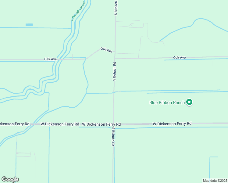 map of restaurants, bars, coffee shops, grocery stores, and more near South Buhach Road in Merced County