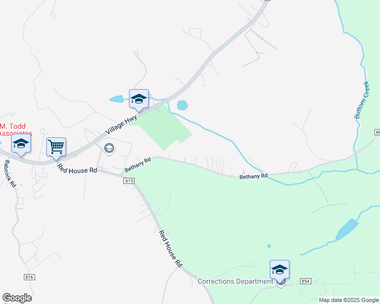 map of restaurants, bars, coffee shops, grocery stores, and more near 1591 Bear Creek Road in Rustburg