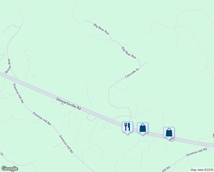 map of restaurants, bars, coffee shops, grocery stores, and more near 120 Cascade Drive in Vinton